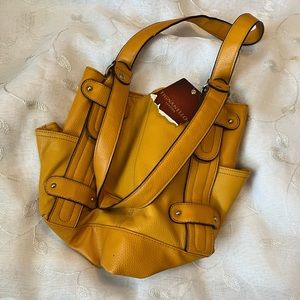 Brand-new Tignanello mustard colored hundred percent leather bag